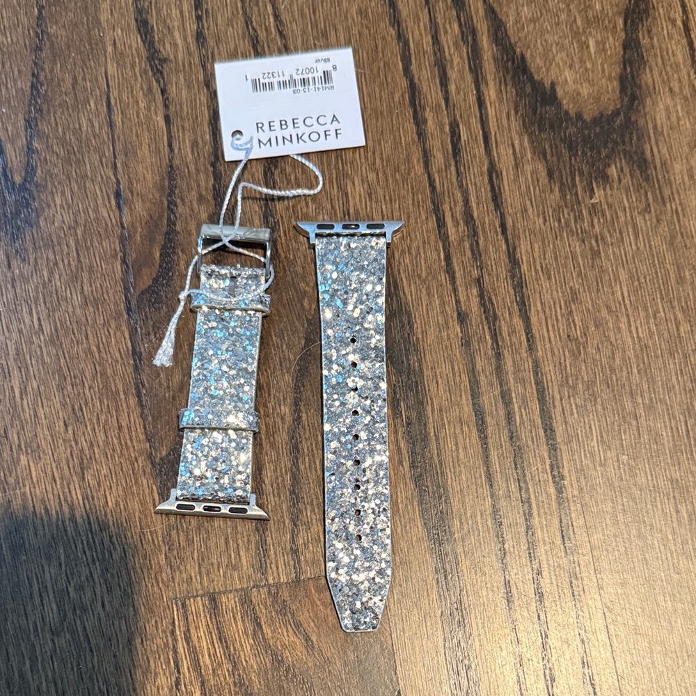 Rebecca Minkoff Silver Glitter Watch Band for Apple Watch